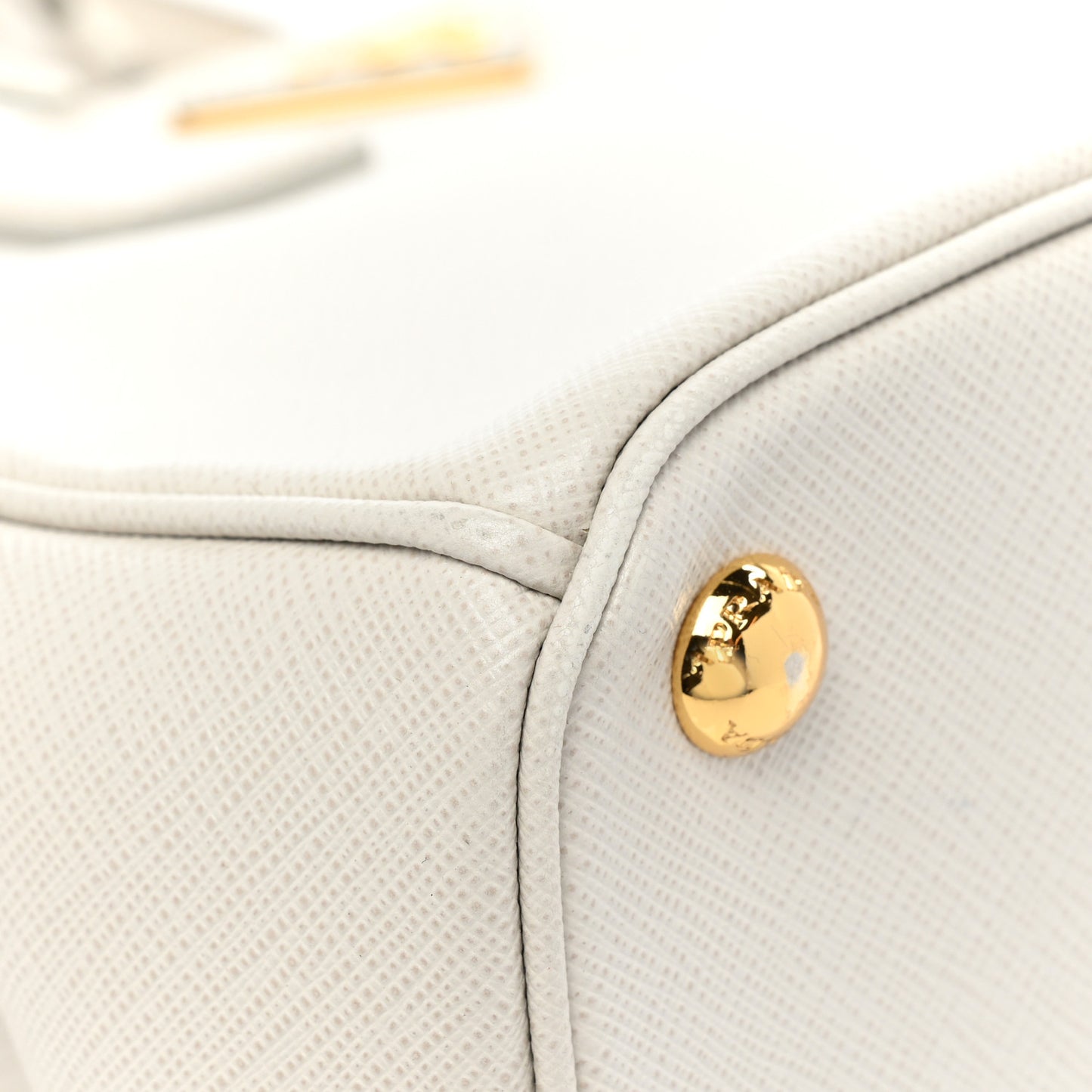 Saffiano Small Galleria Double Zip Tote Talco