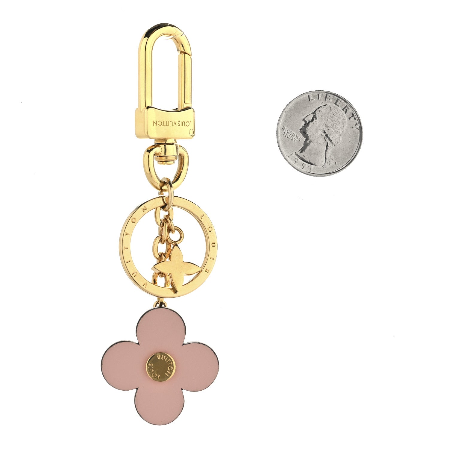 Louis Vuitton Monogram Blooming Flowers BB Bag Charm Key Holder Pink 2 of 4