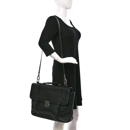 Salvatore Ferragamo Calfskin Briefcase Black 2 of 9