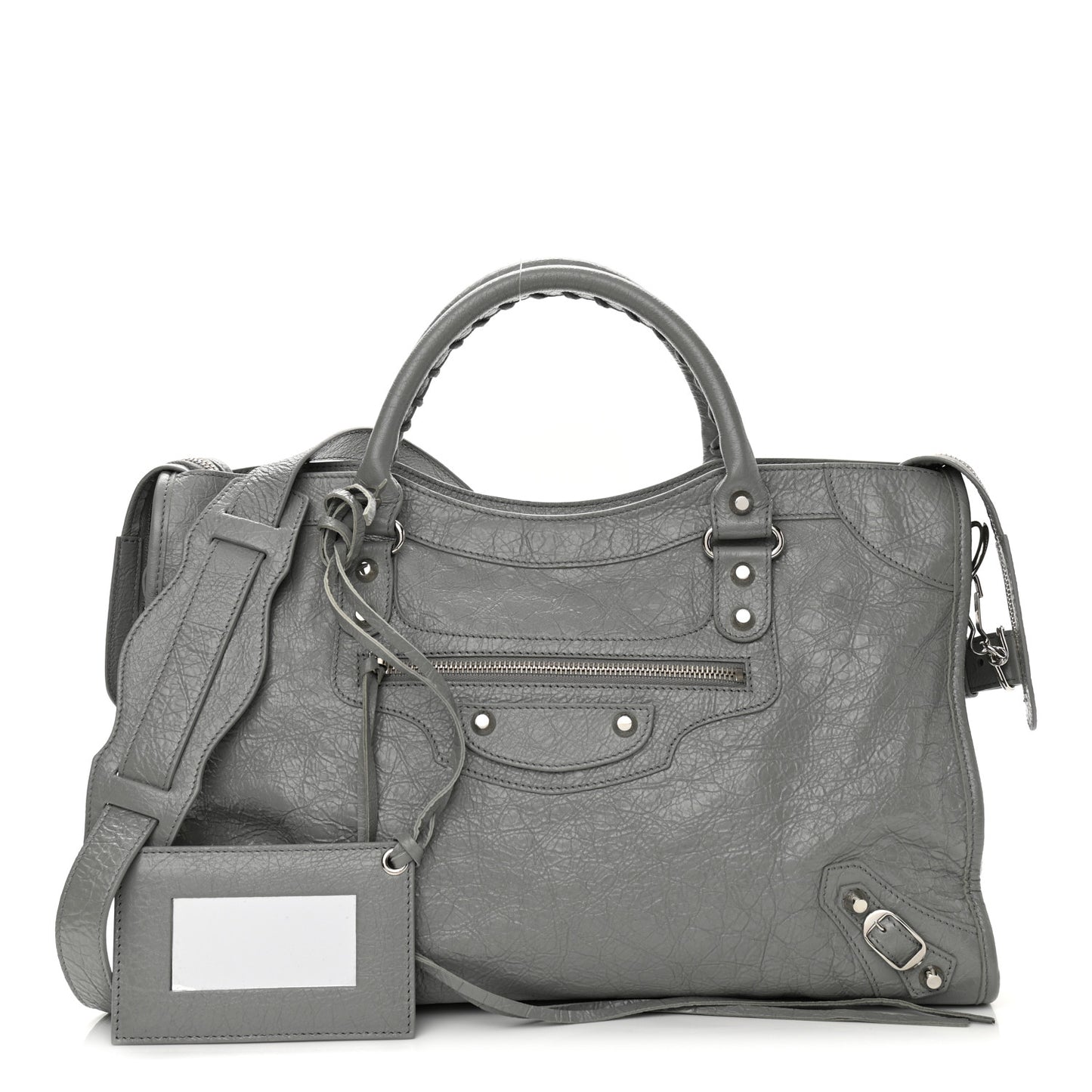 Agneau Classic Silver Hardware City Gris Haussmannien