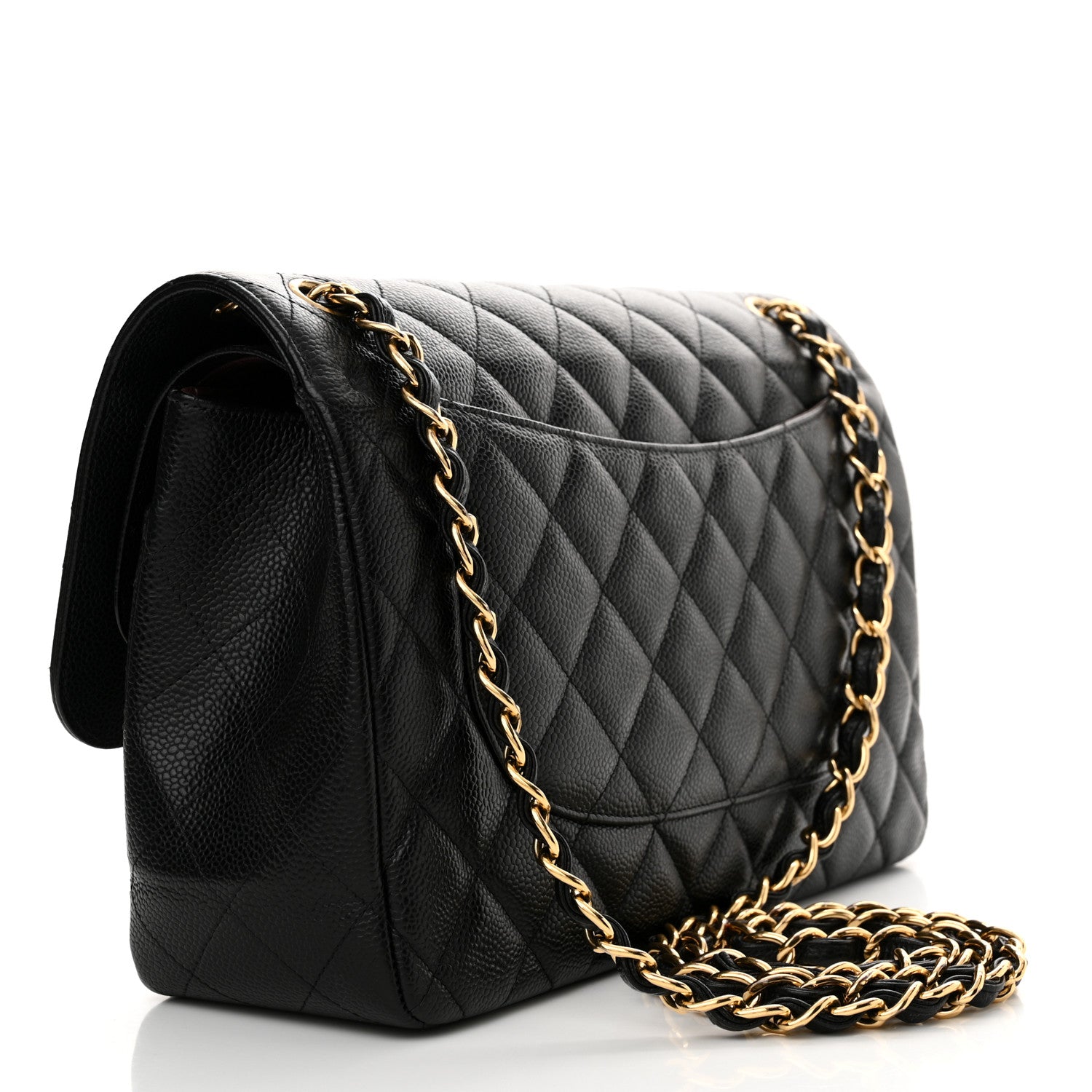 Chanel Caviar Quilted Jumbo Double Flap Black 3 of 14