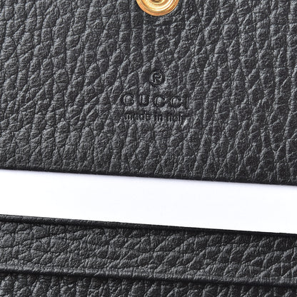 Gucci Pebbled Calfskin GG Marmont Card Case Black 6 of 8