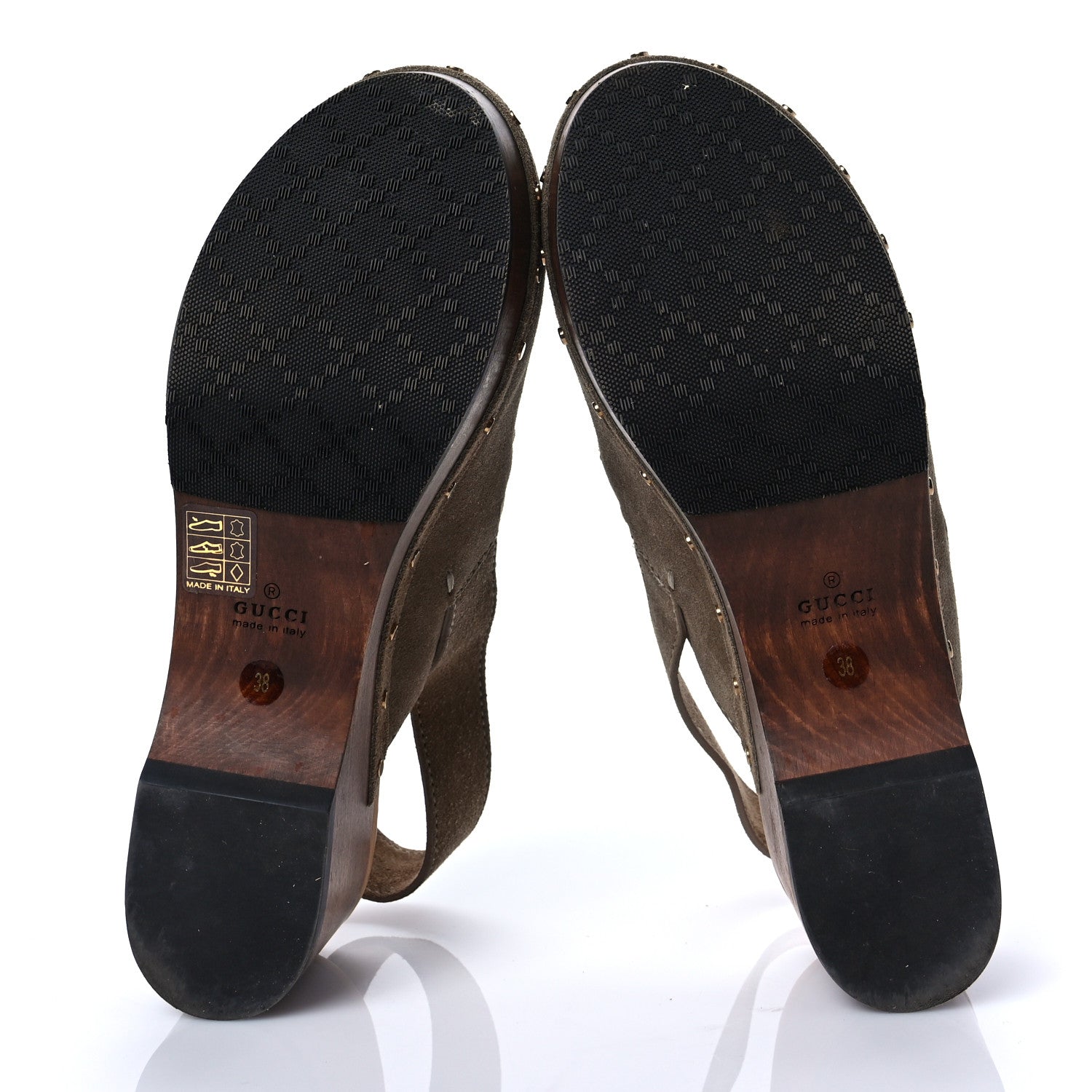 Gucci Suede Horsebit Amstel Slingback Clogs 38 Taupe 5 of 8
