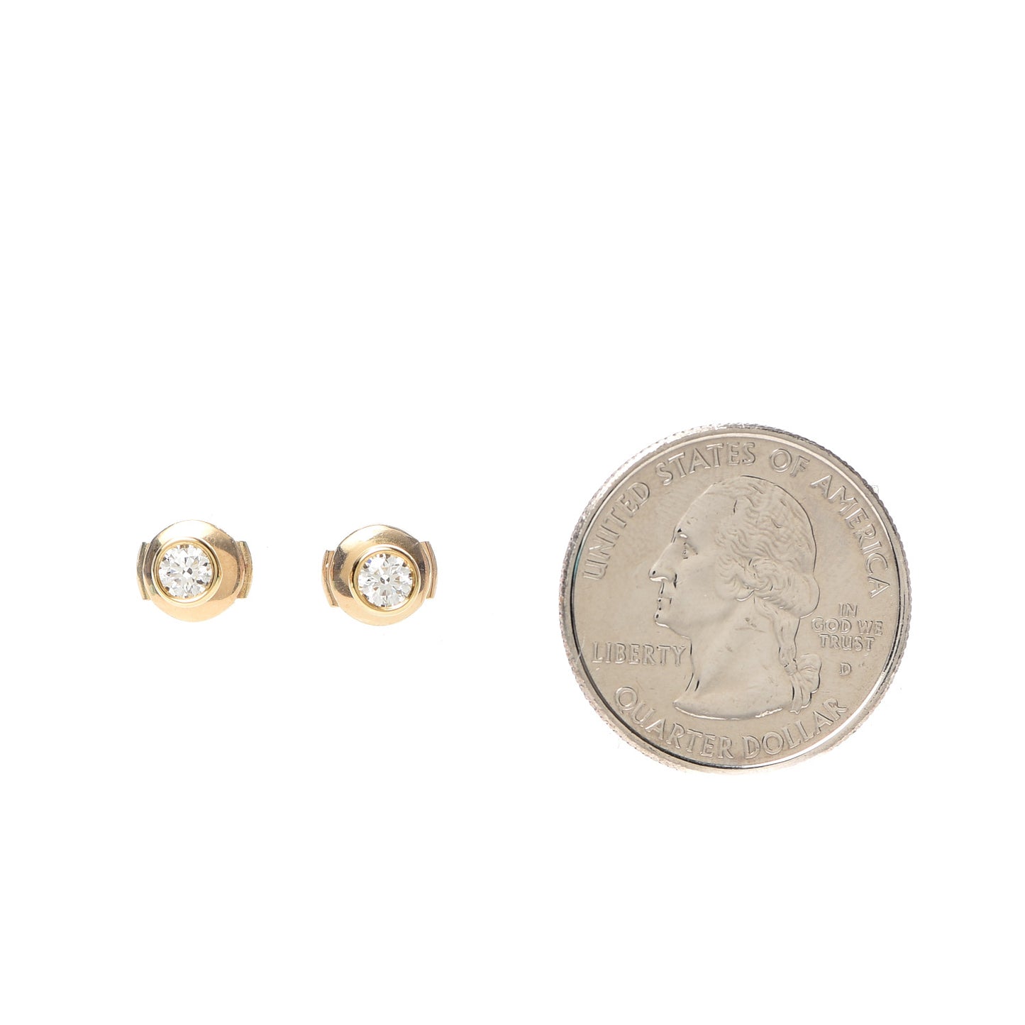 18K Yellow Gold Diamond .34ctw Elsa Peretti Diamonds By The Yard Earrings