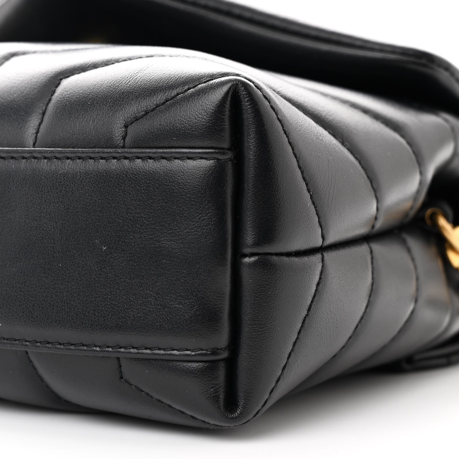Saint Laurent Calfskin Y Quilted Monogram Toy Loulou Crossbody Bag Black 11 of 13