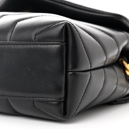 Saint Laurent Calfskin Y Quilted Monogram Toy Loulou Crossbody Bag Black 11 of 13