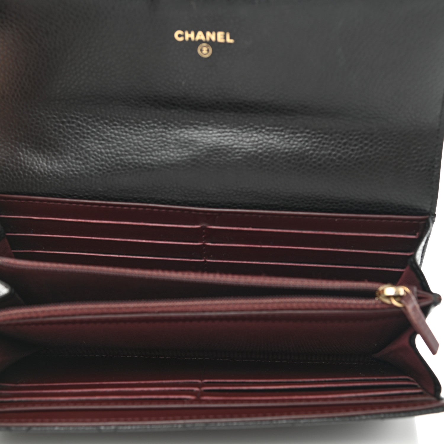 Chanel Caviar Quilted Large Gusset Flap Wallet Black 5 of 9