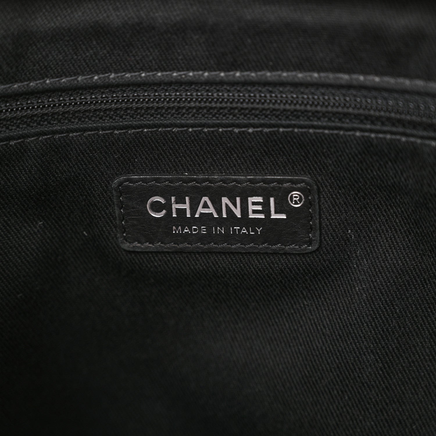 Chanel Mixed Fibers Large Shopping Bag Blue Beige 6 of 10