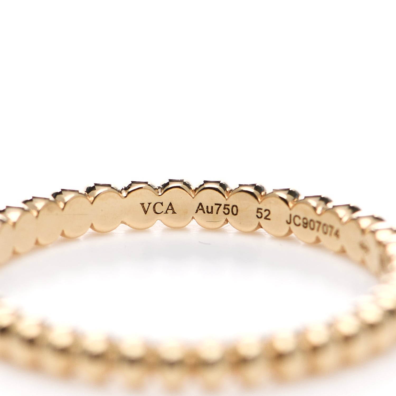 Van Cleef & Arpels 18K Yellow Gold Small Perlee Ring 52 6 4 of 6