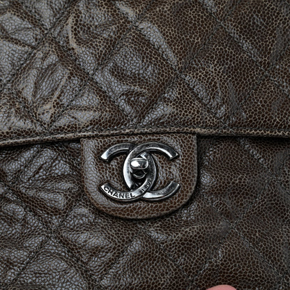 Chanel Crumpled Grained Calfskin Jumbo CC Crave Flap Beige 11 of 21