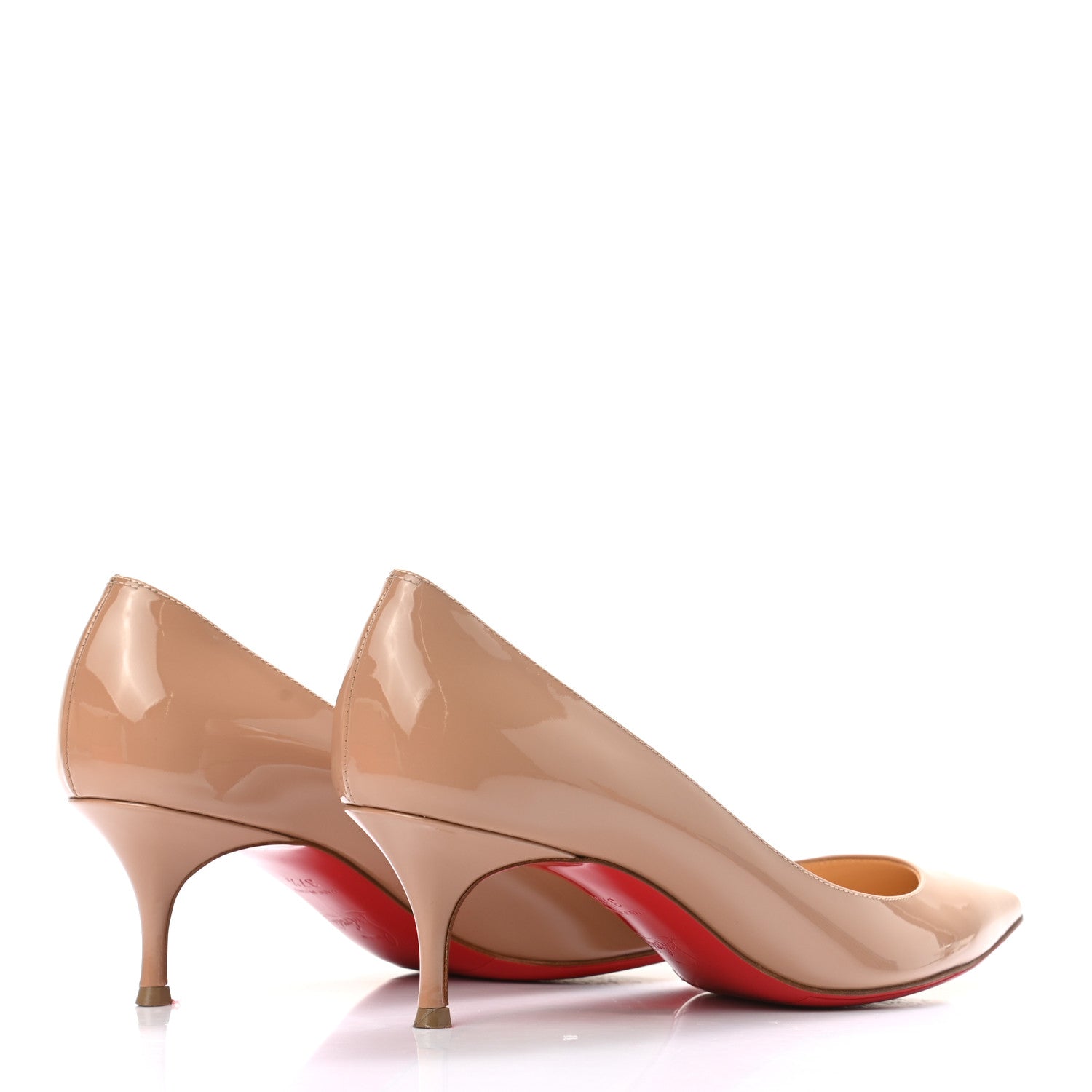 Christian Louboutin Patent Pigalle Follies 55 Pumps 37.5 Nude 4 of 8
