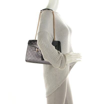 Gucci Shine Guccissima Medium Emily Chain Shoulder Bag Melanzana 2 of 7