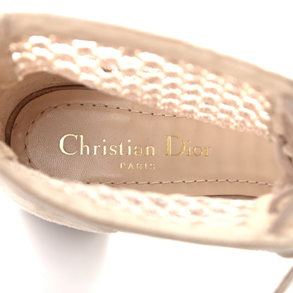 Christian Dior Suede Resille Naughtily-D 30mm Ankle Boots 38 Nude 7 of 8