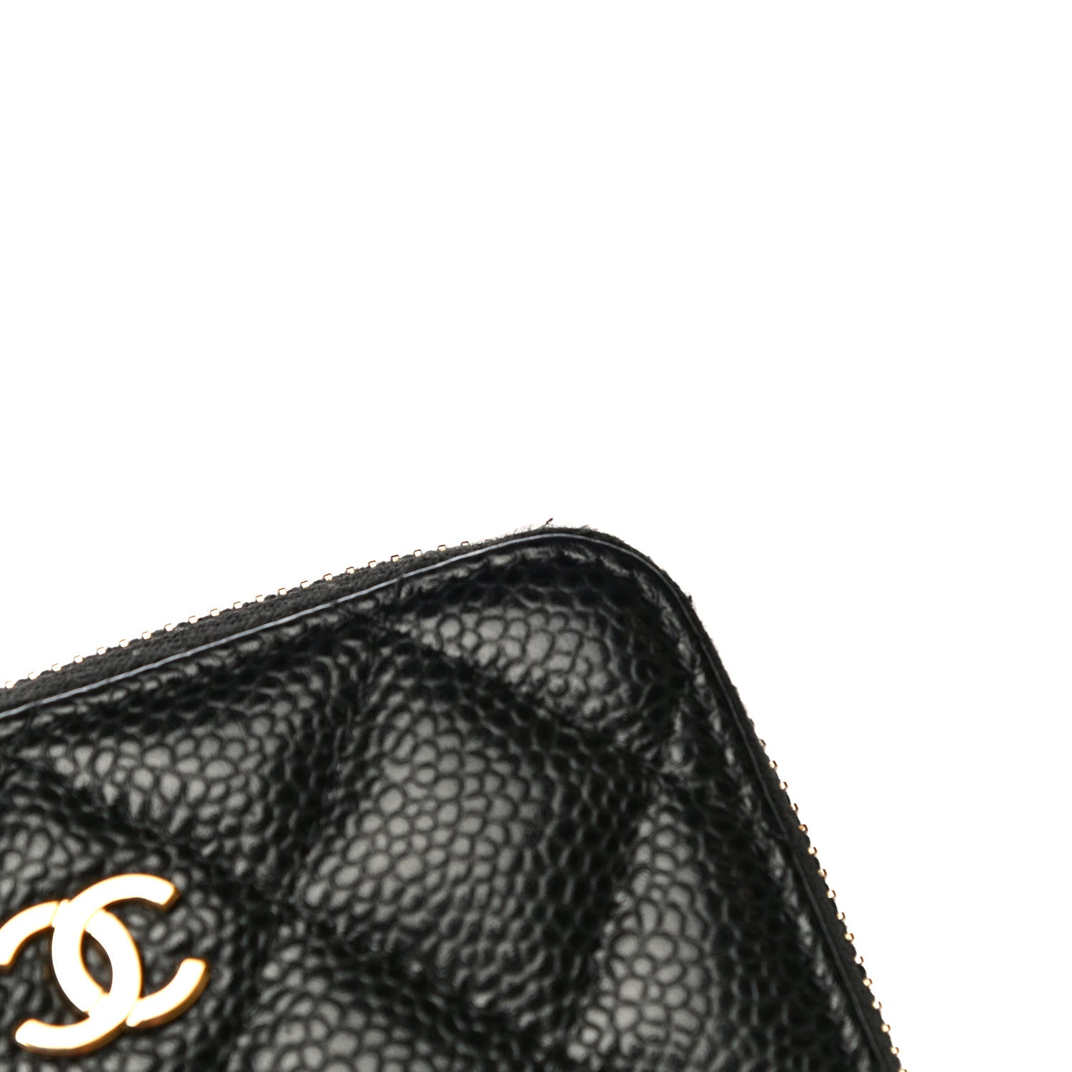 Chanel Caviar Quilted Zip Coin Purse Black 14 of 14