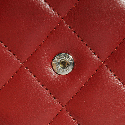 Chanel Lambskin Quilted Wallet On Chain WOC Red 11 of 12
