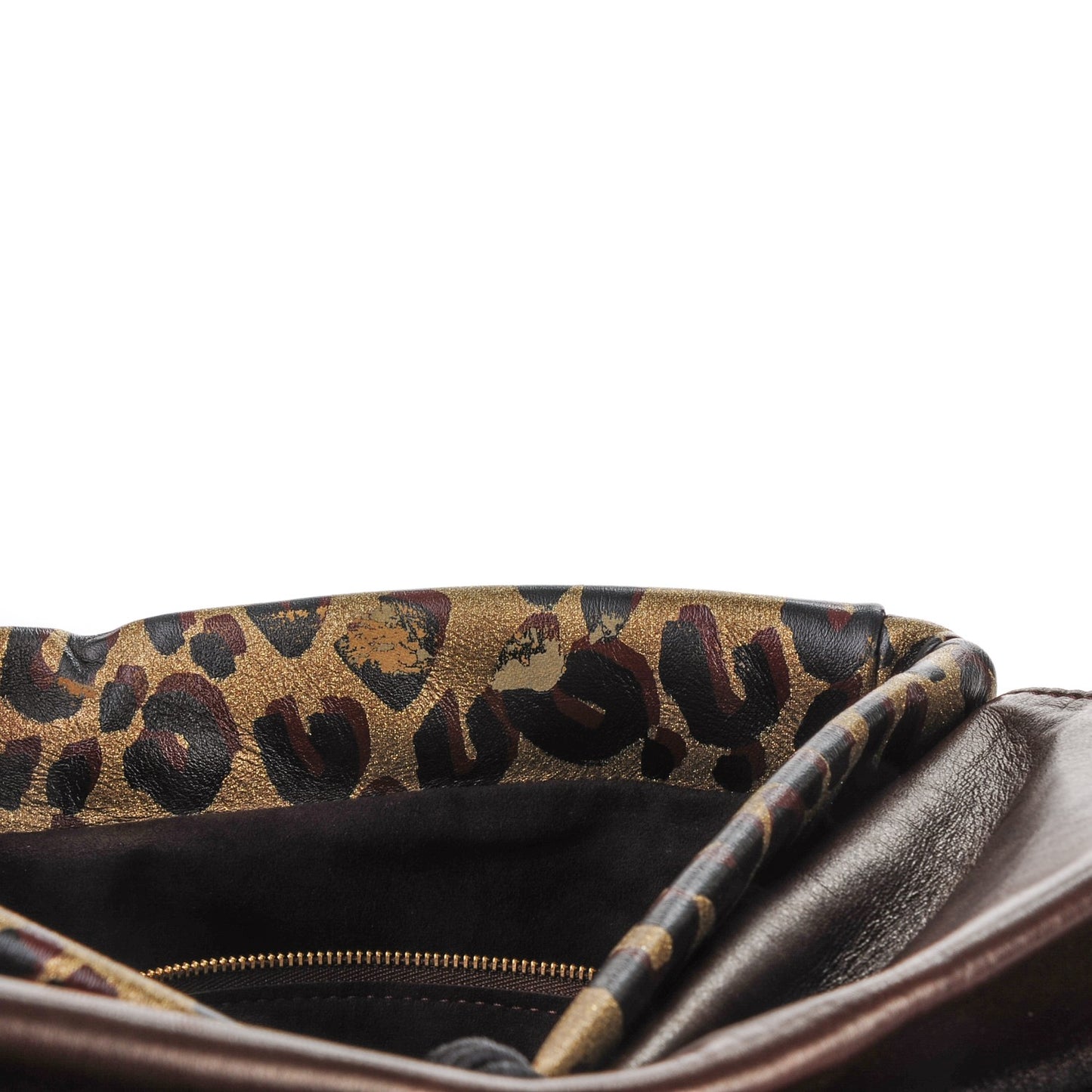 Leopard Nocturne African Queen Clutch Dore Gold