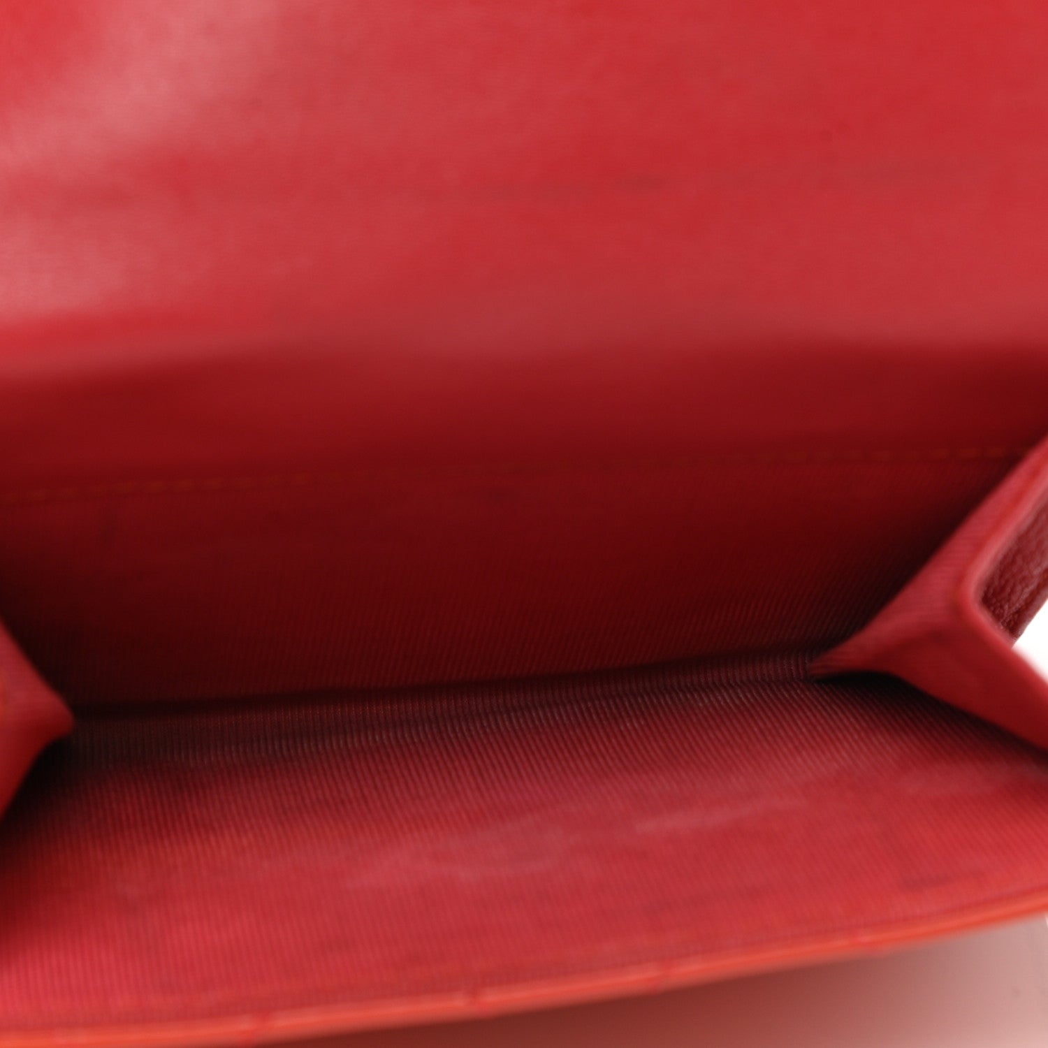 Chanel Patent Quilted CC French Wallet Red 5 of 9