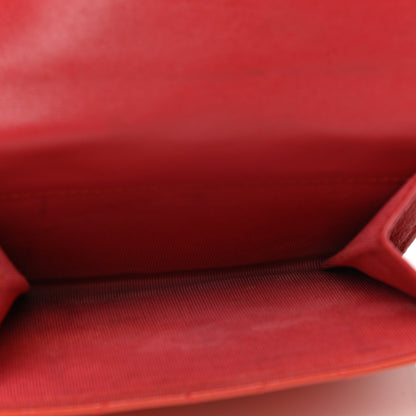 Chanel Patent Quilted CC French Wallet Red 5 of 9