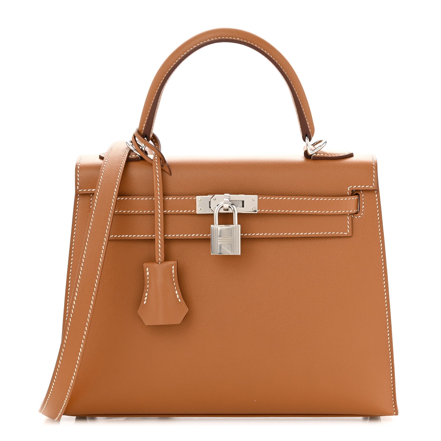 Hermes Madame Calfskin Kelly Sellier 25 Gold 1 of 10