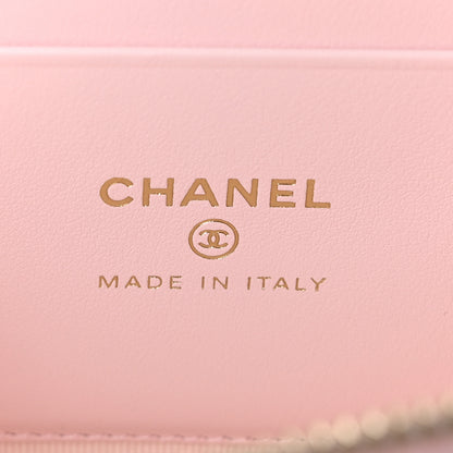 Chanel Caviar Quilted Top Handle Slim Vanity With Chain Light Pink 6 of 11
