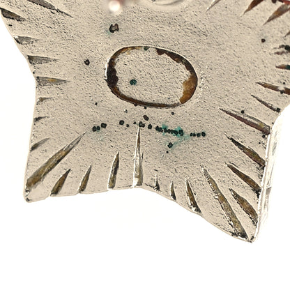 Chanel Resin Metal CC Star Earrings Silver 4 of 4