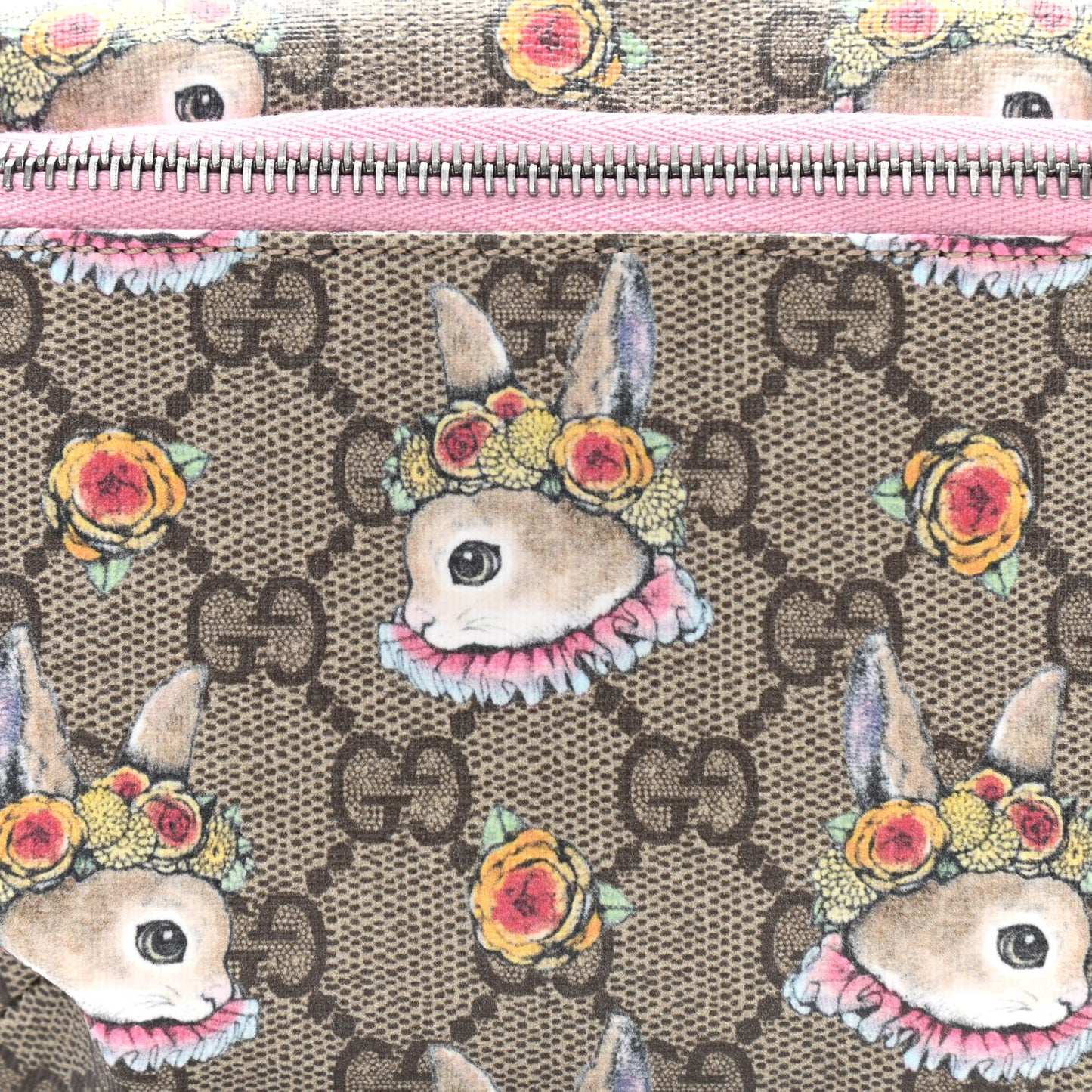 GG Supreme Monogram Childrens Bunny Print Belt Bag Multicolor