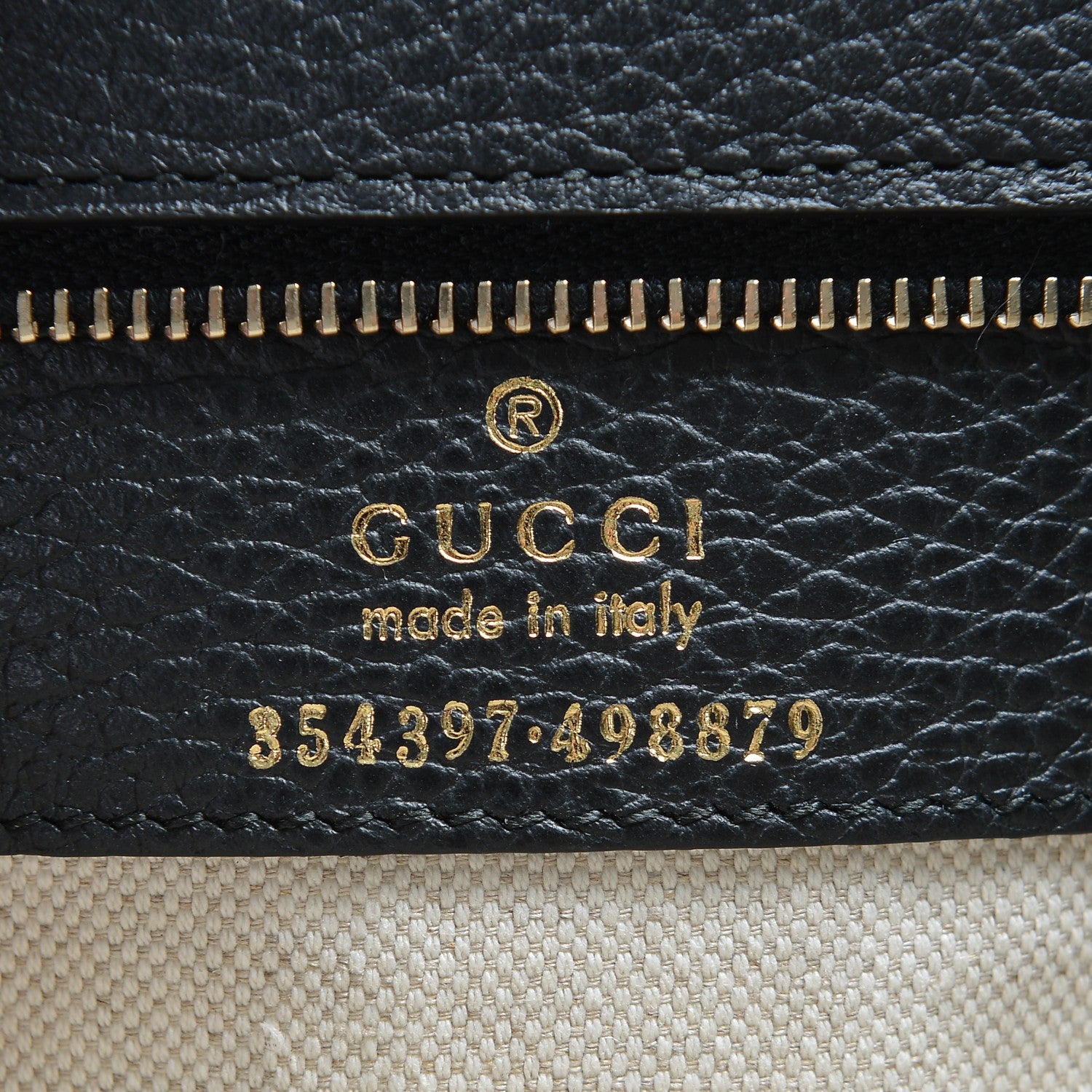 Gucci Pebbled Calfskin Medium Swing Tote Black 6 of 6