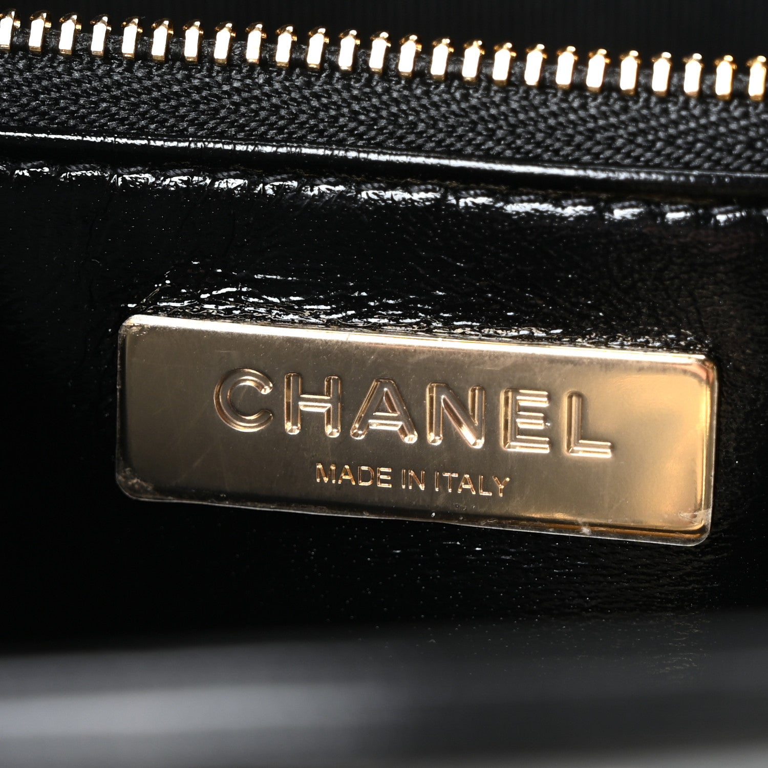 Chanel Shiny Crumpled Calfskin Quilted Mini 31 Shopping Bag Black 6 of 10