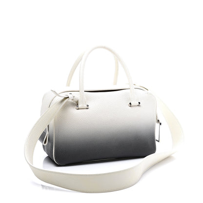 Delvaux Grained Bullskin Cool Box MM Satchel Ivory Black 2 of 9