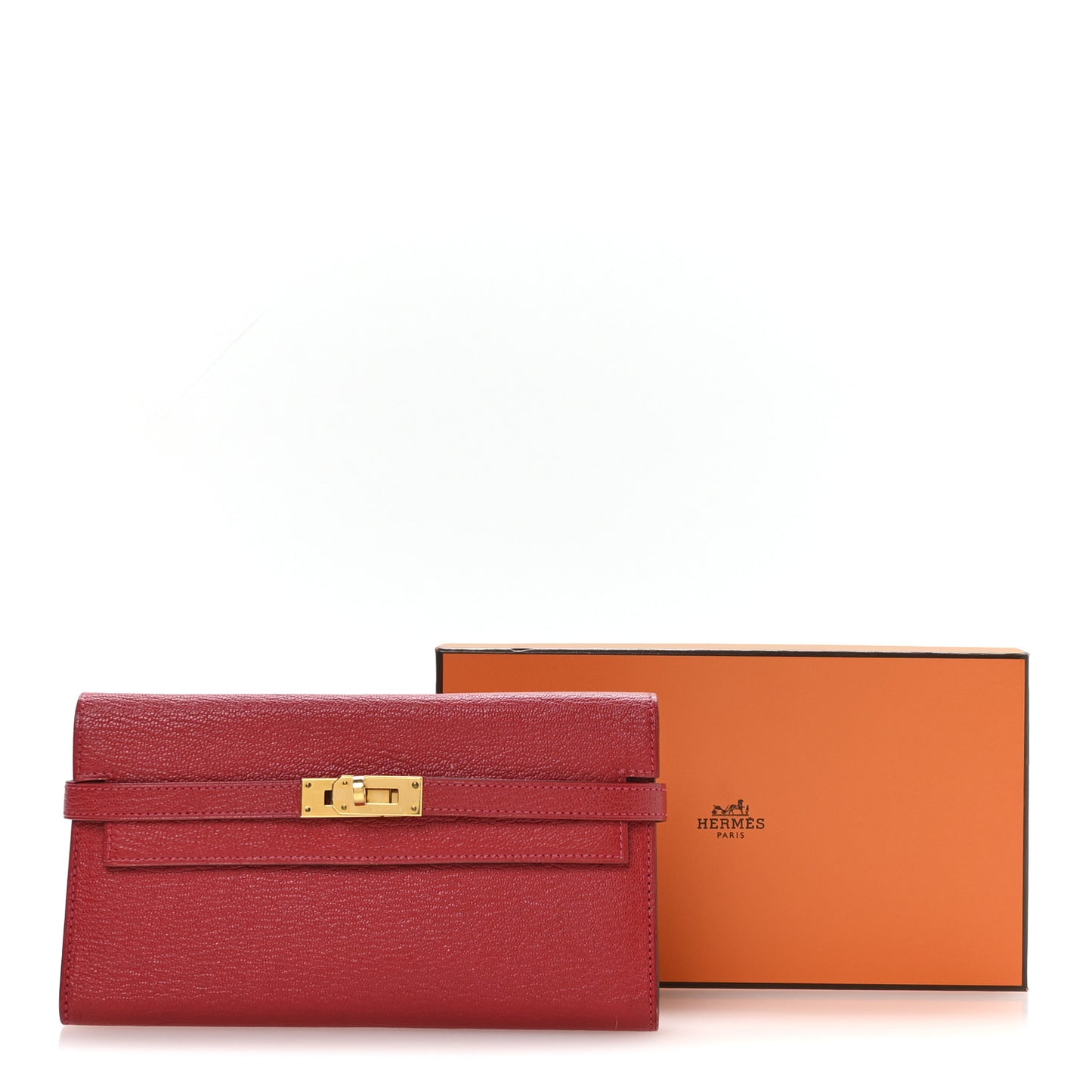 Chevre Mysore Kelly Longue Wallet Rouge Casaque