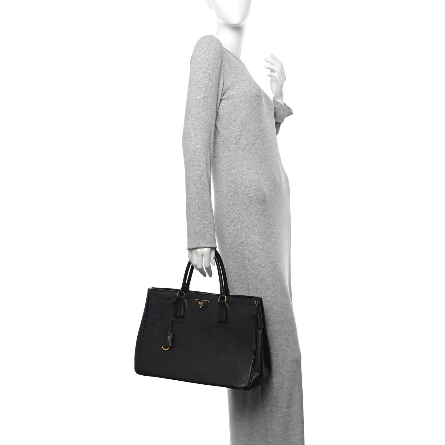 Saffiano Lux Large Tote Black