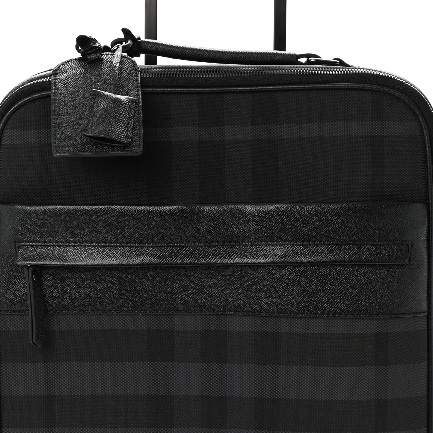 Smoked Check Carry-On Suitcase Black