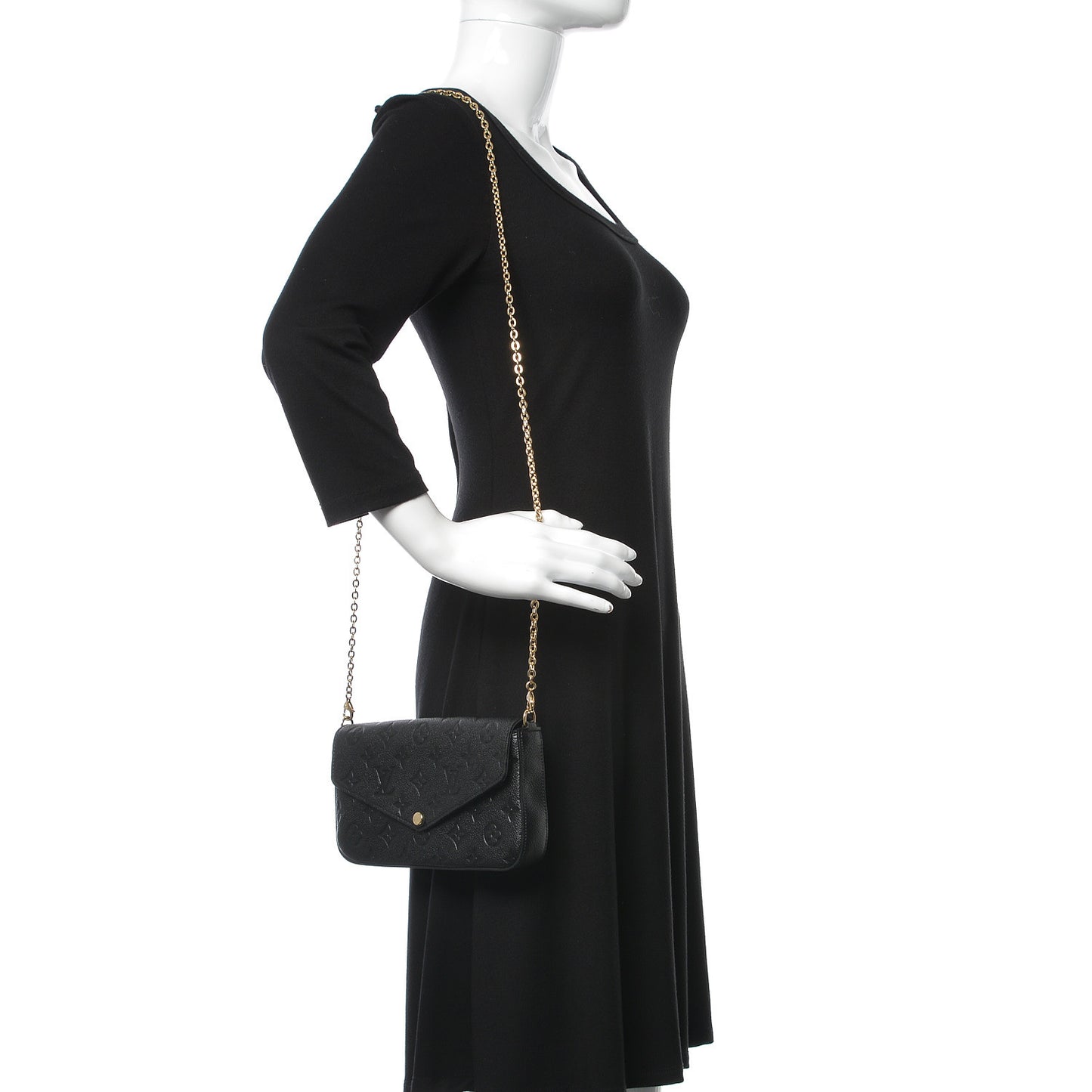 Empreinte Pochette Felicie Chain Wallet Black