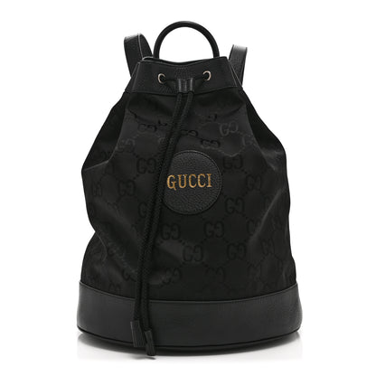 Gucci Econyl Nylon Monogram Off The Grid Drawstring Bucket Backpack Black 1 of 10
