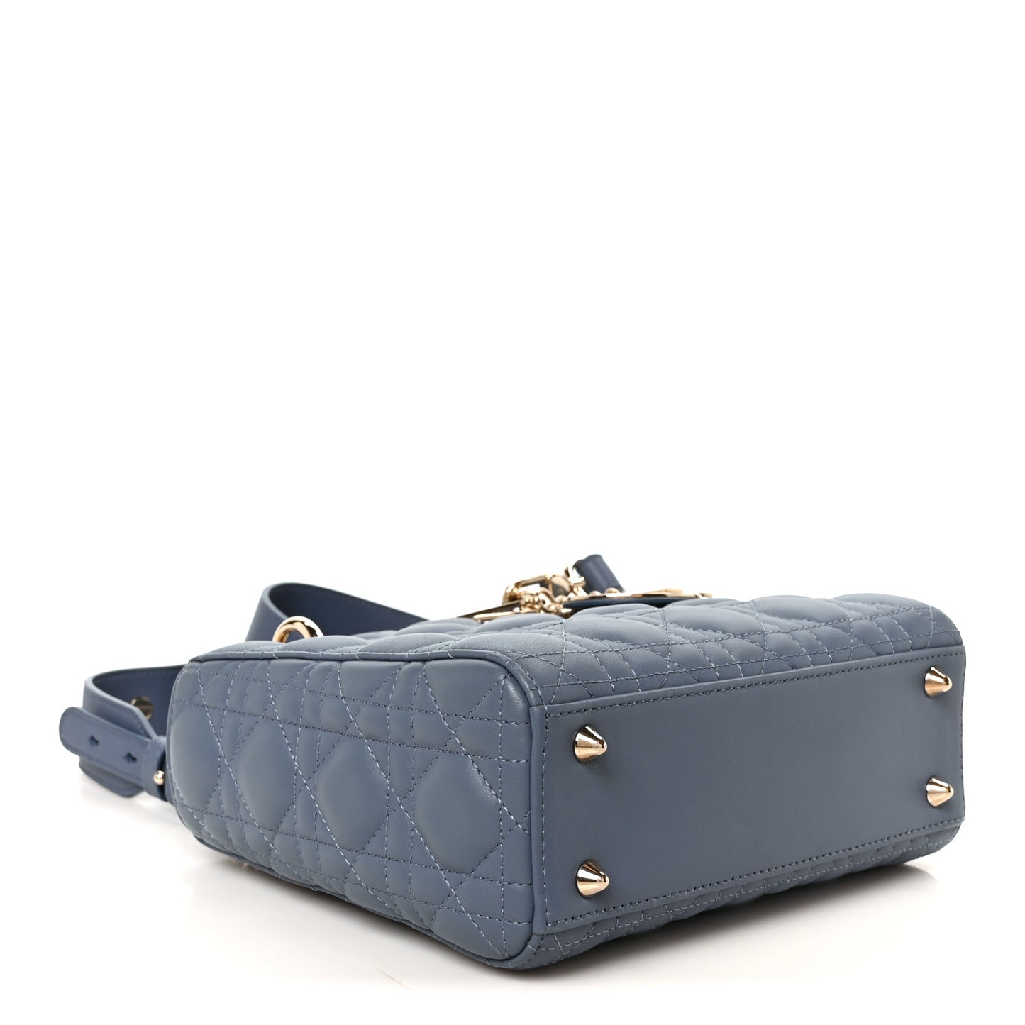 Lambskin Cannage Small My ABCDior Lady Dior Denim Blue