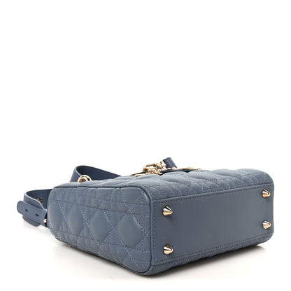 Christian Dior Lambskin Cannage Small My ABCDior Lady Dior Denim Blue 4 of 10