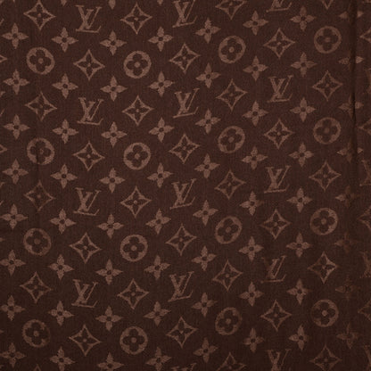 Louis Vuitton Silk Wool Monogram Denim Shawl Chocolate 1 of 4