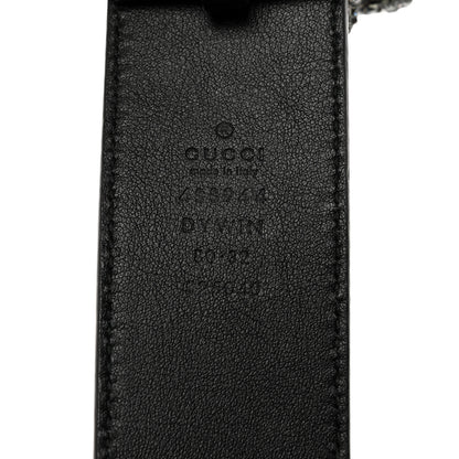 Gucci Calfskin Crystal Tiger Head Buckle Belt 80 32 Black 5 of 7