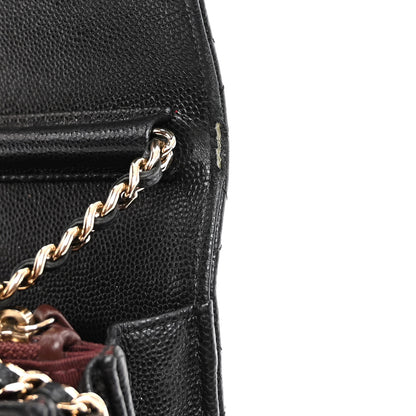 Chanel Caviar Quilted Square Wallet On Chain WOC Black 12 of 13
