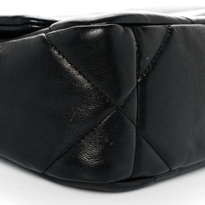 Chanel Shiny Goastskin Quilted Medium Chanel 19 Flap Black 7 of 9