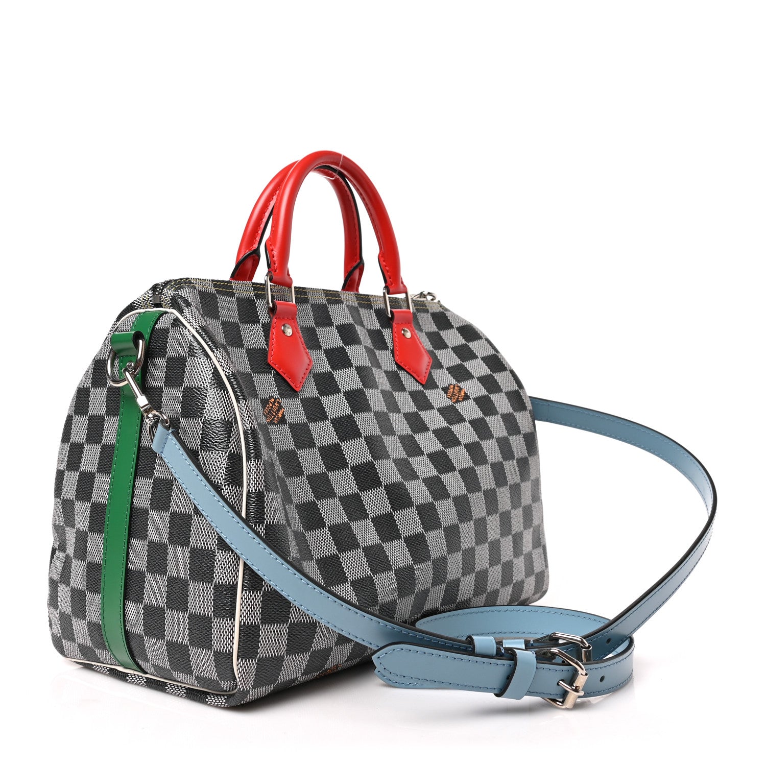 Louis Vuitton Damier Speedy Bandouliere 30 Black White 3 of 8