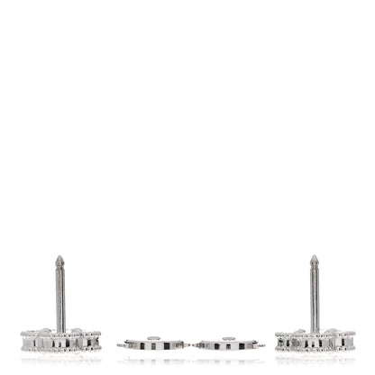 Van Cleef & Arpels 18K White Gold Mother of Pearl Sweet Alhambra Earrings 3 of 5