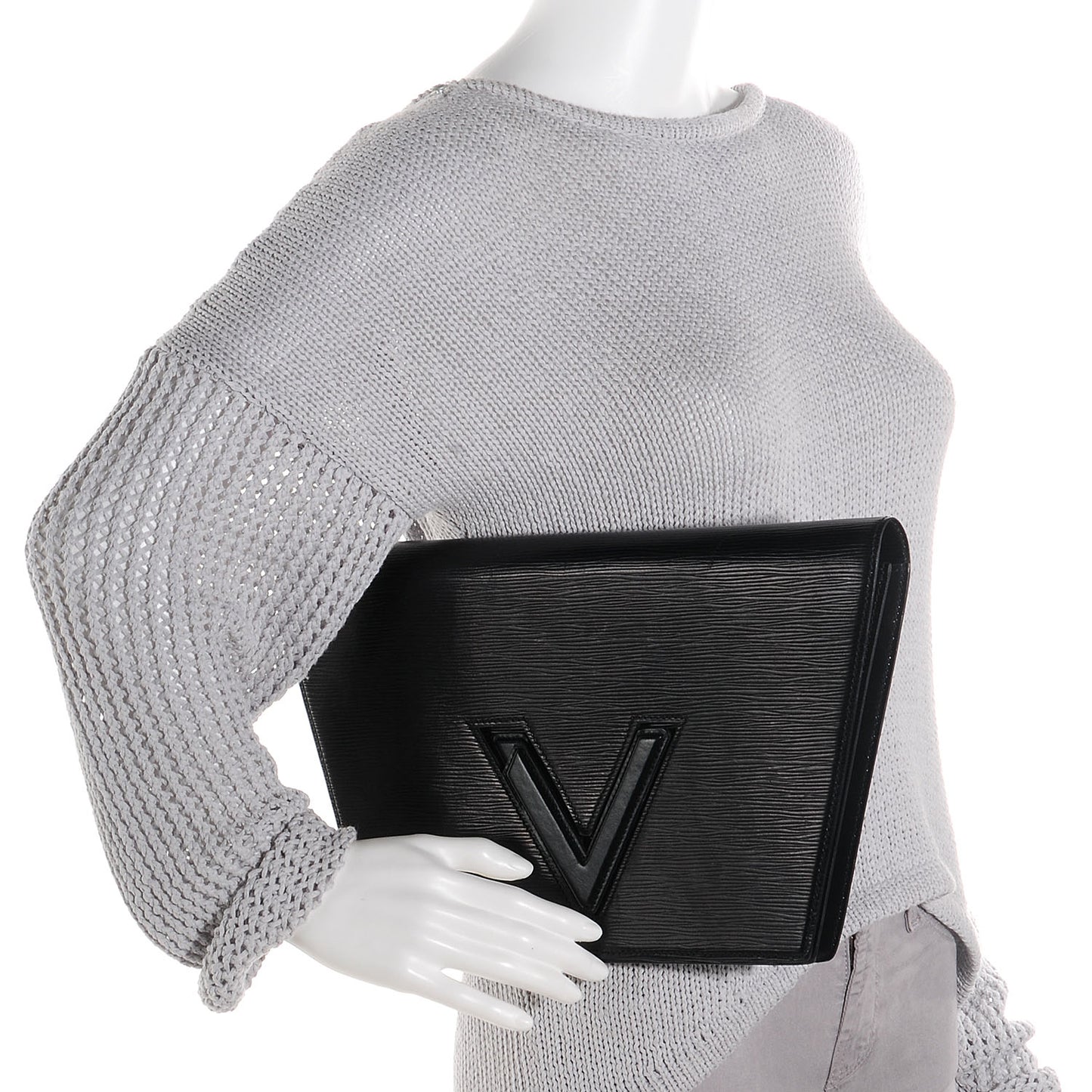 Epi Pochette Trapeze Clutch Black