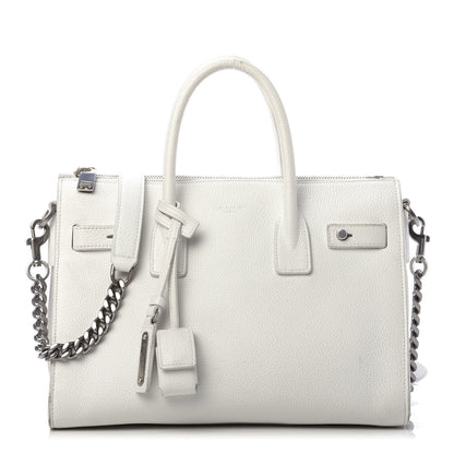 Saint Laurent Grained Calfskin Baby Supple Sac De Jour White 1 of 22