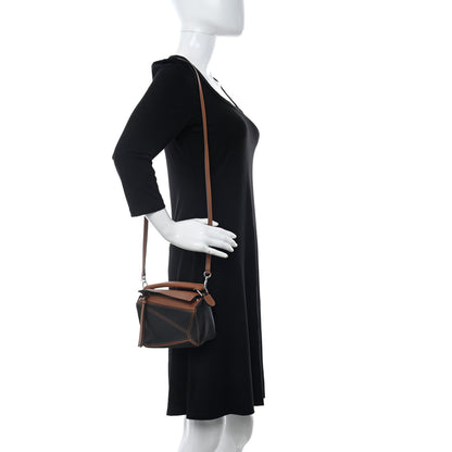 Loewe Calfskin Mini Puzzle Bag Tan Black 2 of 10