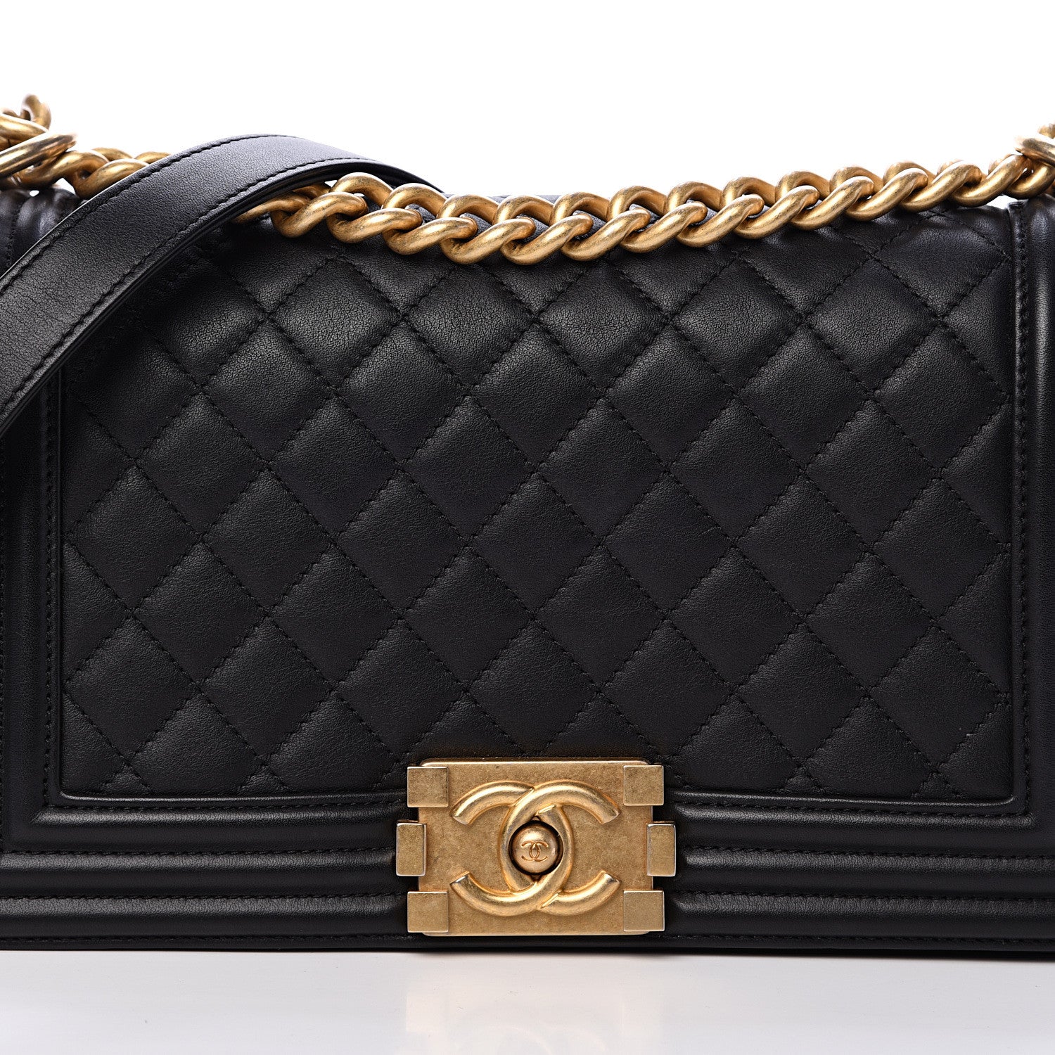 Chanel Calfskin Quilted Medium Boy Flap Black 7 of 12