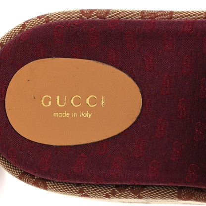 Gucci Canvas GG Monogram Angelina Platform Slide Sandals 40 Beige Ruggine 9 of 9