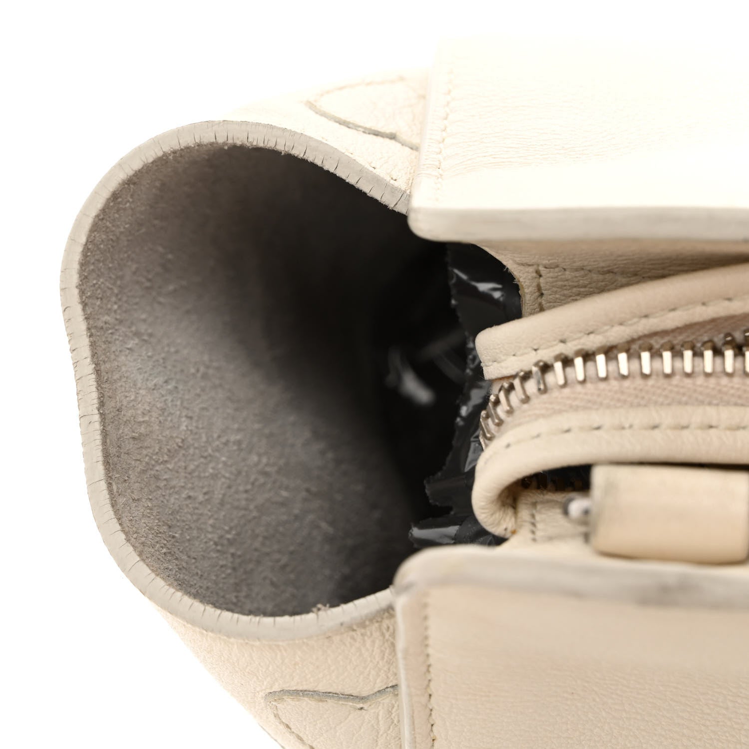 Saint Laurent Smooth Calfskin Heart Embroidered Baby Monogram Downtown Cabas New Milk 27 of 28