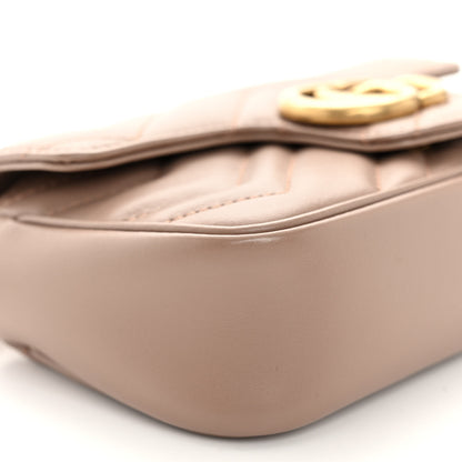 Gucci Calfskin Matelasse Super Mini GG Marmont Shoulder Bag Porcelain Rose 9 of 10