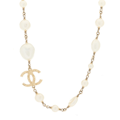 Chanel Pearl Precious Symbols CC Short Necklace Gold 1 of 4
